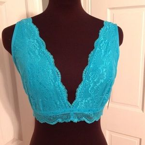 Pool Blue Lace Bralette - NWT